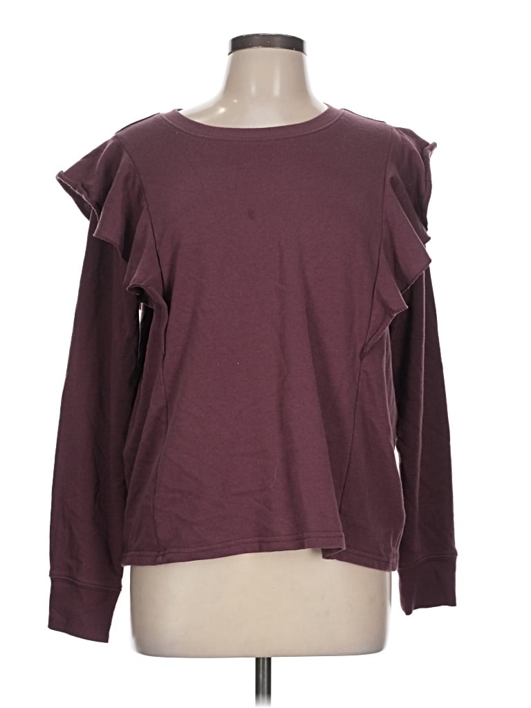 Pre-owned Maurices Sweatshirt In Burgundy