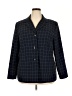 Karen Scott Plaid Blue Blazer Size 20 - photo 1