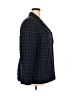 Karen Scott Plaid Blue Blazer Size 20 - photo 4