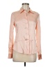 Theory Color Block Orange Long Sleeve Silk Top Size M - photo 1