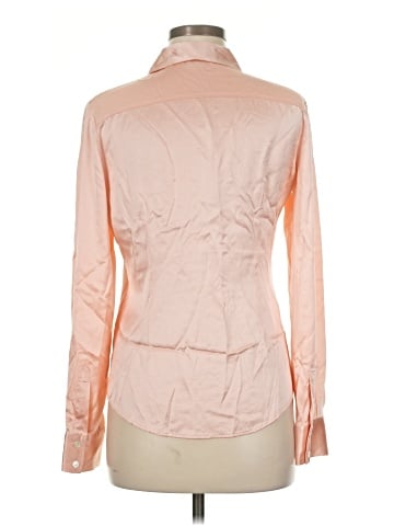 Theory Long Sleeve Silk Top (view 2)