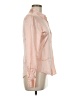 Theory Color Block Orange Long Sleeve Silk Top Size M - photo 4