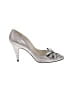 Stuart Weitzman for Mr. Seymour Metallic Silver Heels Size 8 - photo 1