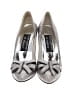 Stuart Weitzman for Mr. Seymour Metallic Silver Heels Size 8 - photo 2