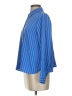 J.Jill 100% Recycled Polyester Stripes Blue Long Sleeve Blouse Size S (petite) - photo 5