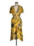 River Island 100% Polyester Yellow Casual Dress Size 8 - photo 1