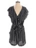 Ann Taylor LOFT 100% Rayon Stripes Gray Black Romper Size M - photo 1