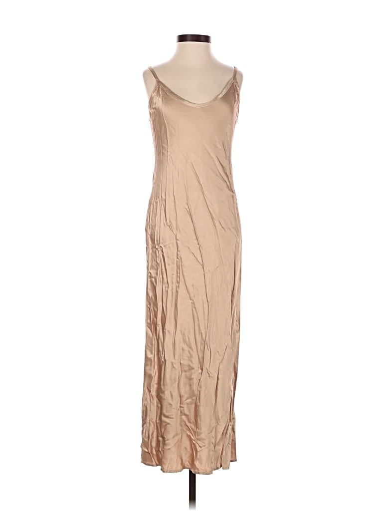 Pre-owned Enza Costa Casual Dress In Tan