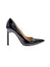 Ivanka Trump 100% Leather Black Blue Heels Size 8 1/2 - photo 1