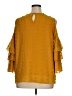 Cato 100% Polyester Yellow 3/4 Sleeve Blouse Size XL - photo 2
