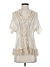 Etcetera Ivory Short Sleeve Blouse Size XS - photo 1