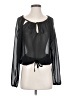 MYTH nyc 100% Polyester Black Long Sleeve Blouse Size S - photo 1