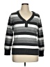 St. John's Bay Stripes Gray Pullover Sweater Size XL - photo 1