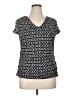 212 Collection Black Short Sleeve Top Size XL - photo 1