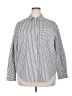 Casa Cabana Stripes Silver White Long Sleeve Button-Down Shirt Size XXL - photo 1