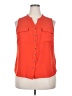 Croft & Barrow 100% Polyester Orange Sleeveless Blouse Size XXL - photo 1