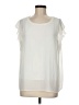 Unbranded 100% Polyester Ivory Short Sleeve Blouse Size M (estimated) - photo 1