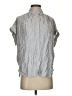 Madewell Stripes Silver Short Sleeve Blouse Size S - photo 1
