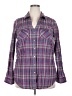 Torrid Plaid Purple Long Sleeve Button-Down Shirt Size 2X Plus (2) - photo 1