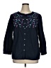 Talbots 100% Cotton Blue 3/4 Sleeve Blouse Size 14 - 16 Plus - photo 1