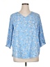 Taohuadao Blue 3/4 Sleeve Blouse Size XL - photo 1
