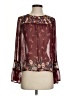 Jolt 100% Polyester Burgundy Long Sleeve Blouse Size S - photo 1