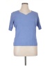 Claudia D. Blue Short Sleeve Top Size XL - photo 1