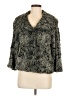 CAbi 100% Polyester Tweed Gray Black Faux Fur Jacket Size M - photo 1