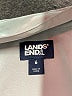 Lands' End 100% Polyester Metallic Silver Long Sleeve Blouse Size 6 - photo 7