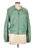 Max Mara Studio 100% Leather Green Teal Leather Jacket Size 12 - photo 1