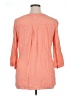 Stylus 100% Rayon Polka Dots Orange 3/4 Sleeve Blouse Size XL - photo 1