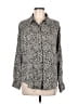 Express 100% Polyester Animal Print Ivory Long Sleeve Blouse Size M - photo 1