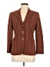 Max Mara Plaid Brown Orange Blazer Size 6 - photo 1
