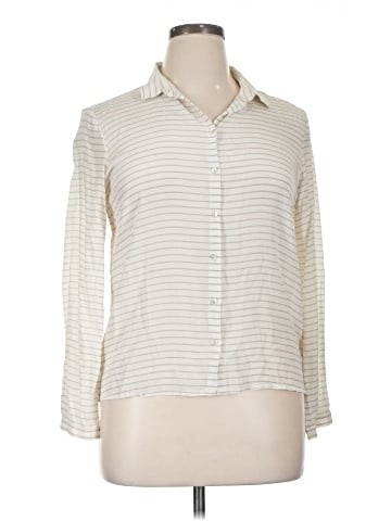 Zara Basic 3/4 Sleeve Button-Down Shirt (view 1)