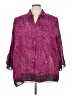 Avenue 100% Polyester Paisley Purple 3/4 Sleeve Blouse Size 26 - 28 Plus - photo 1