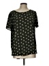 PREMISE 100% Polyester Stars Black Short Sleeve Blouse Size L - photo 1