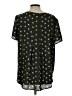 PREMISE 100% Polyester Stars Black Short Sleeve Blouse Size L - photo 2