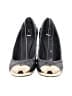Tory Burch 100% Leather Black Blue Wedges Size 9 1/2 - photo 2