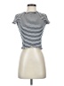 Splendid Stripes Ivory Short Sleeve Turtleneck Size XS - photo 1