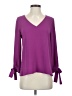 CeCe Purple Long Sleeve Blouse Size XS - photo 1