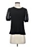 CeCe Black Short Sleeve Top Size S - photo 1