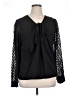 Shein 100% Polyester Black Long Sleeve Blouse Size XL - photo 1