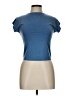 Double Zero Color Block Blue Short Sleeve Turtleneck Size L - photo 1