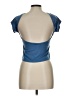 Double Zero Color Block Blue Short Sleeve Turtleneck Size L - photo 2