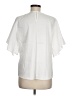Harshman 100% Cotton White Short Sleeve Blouse Size M - photo 2
