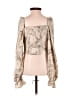 Windsor 100% Polyester Tan Long Sleeve Blouse Size S - photo 2