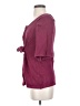 Tabitha 100% Cotton Burgundy 3/4 Sleeve Blouse Size XS - photo 5