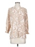 Como Black Tan 3/4 Sleeve Blouse Size S - photo 1