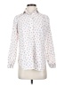 All Hours Print White Long Sleeve Blouse Size XS - photo 1