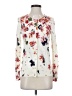 Lands' End 100% Baumwolle Floral Ivory Cardigan Size XS - photo 1
